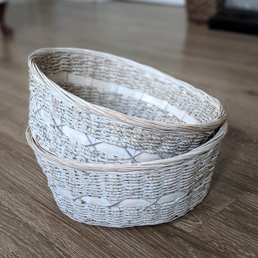 White Wicker Basket 2